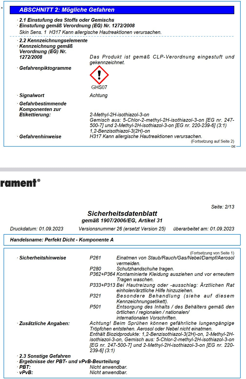 Ultrament - Perfekt Dicht - 2K Reaktivabdichtung