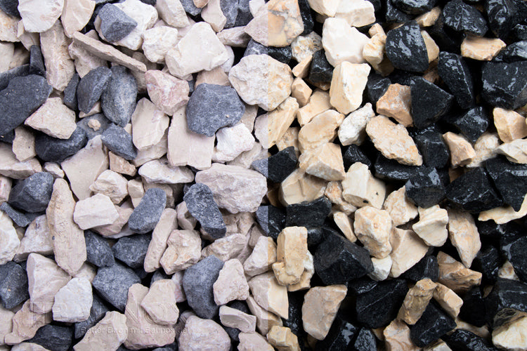 Edelsplitt - Mixed SCHACHBRETT - Sonnenmond und Blackstone
