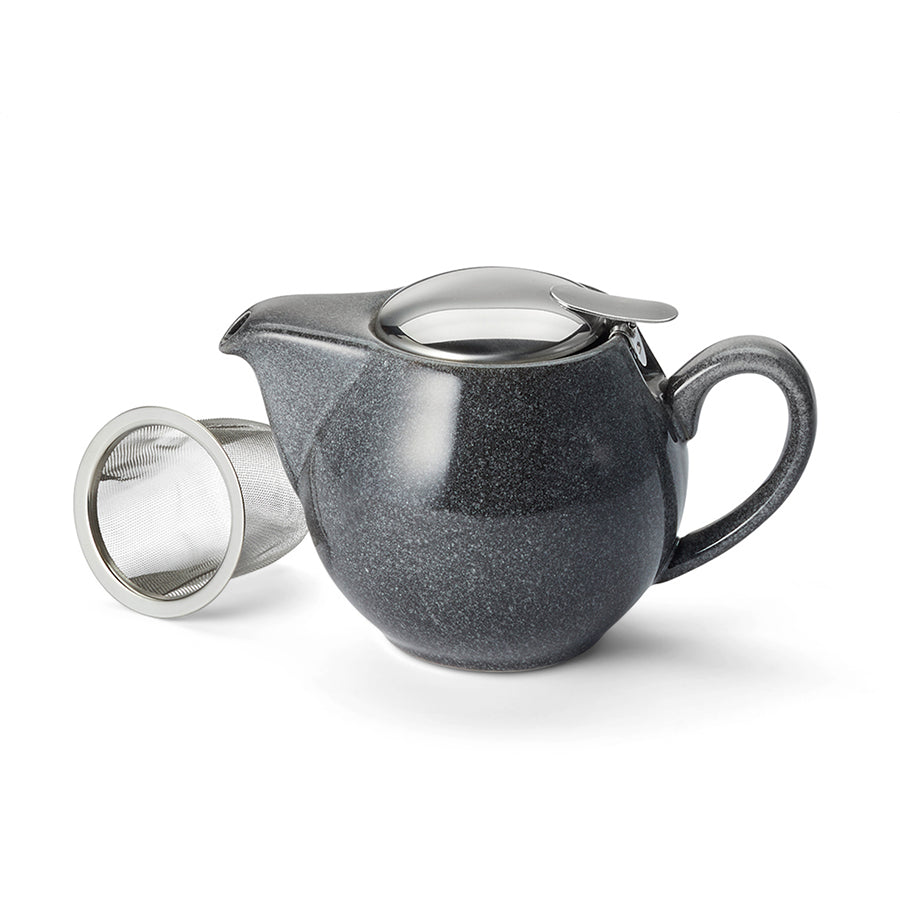 Teekanne "Mira", Steinzeug, Reactive Glaze, grau, Edelstahlsieb - 500ml