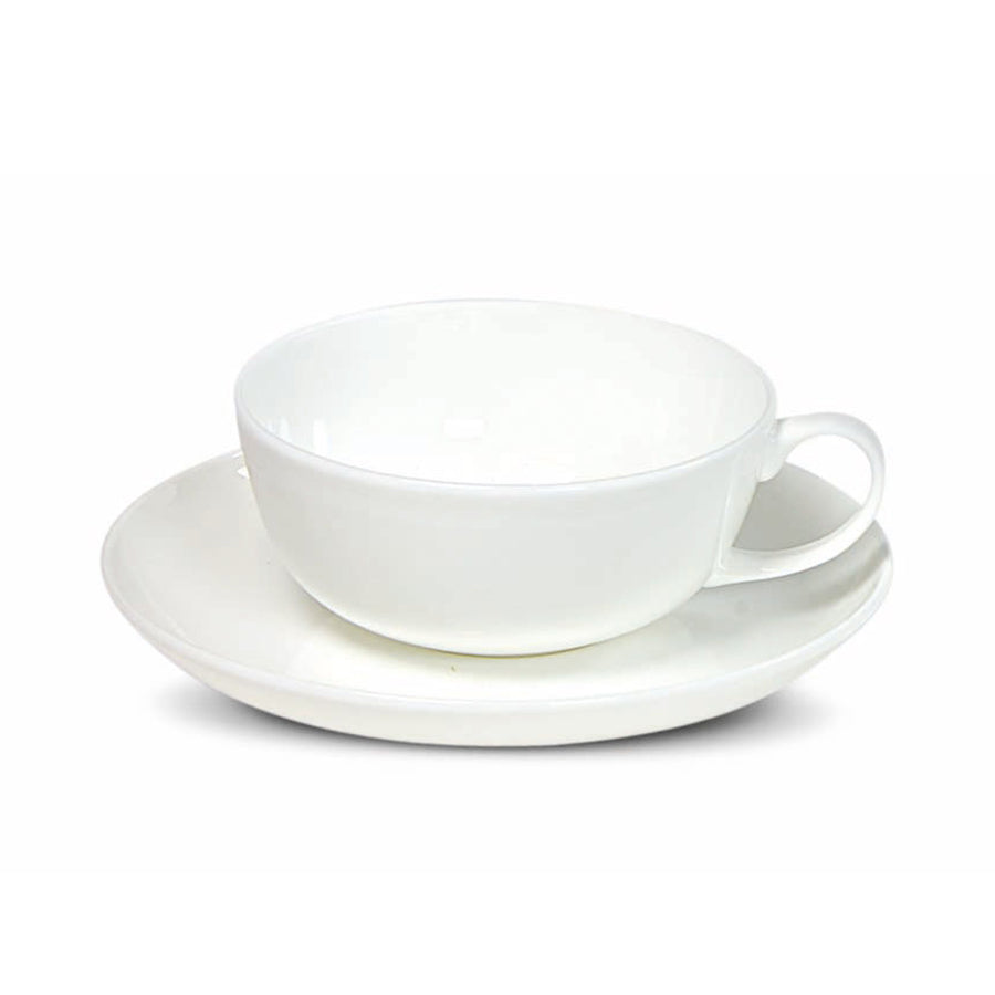 Teetasse und Untertasse "White" - Fine Bone China - 150ml - 6er Set