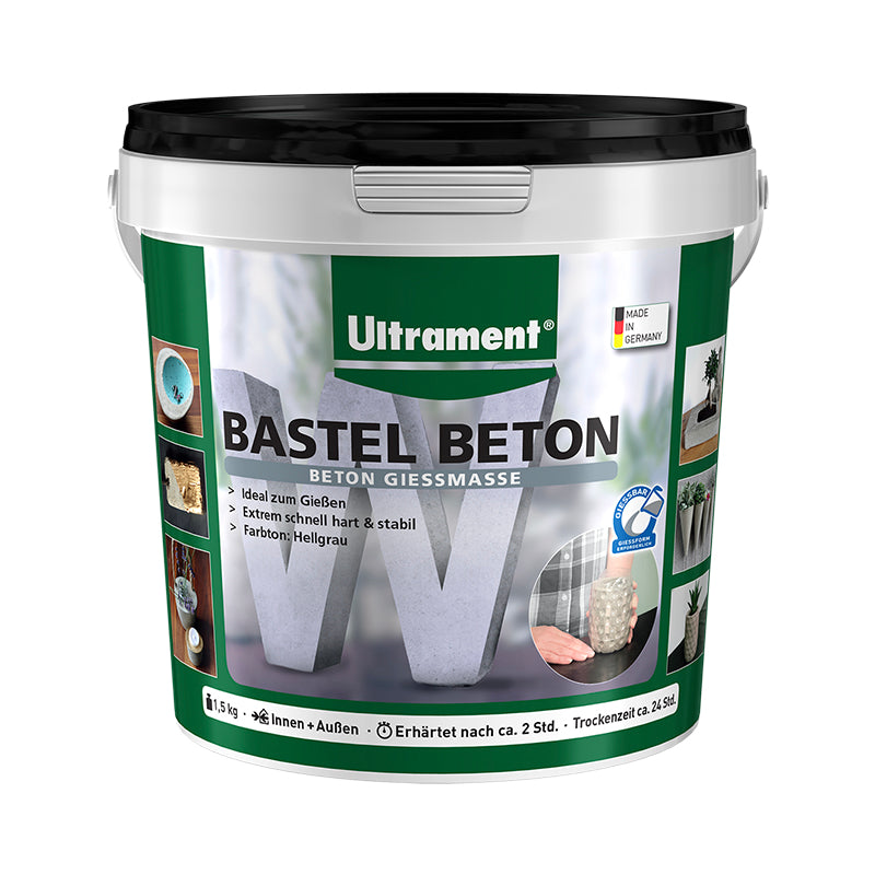 Ultrament - Bastel Beton - gießfähig - hellgrau oder weiß - versch. Größen