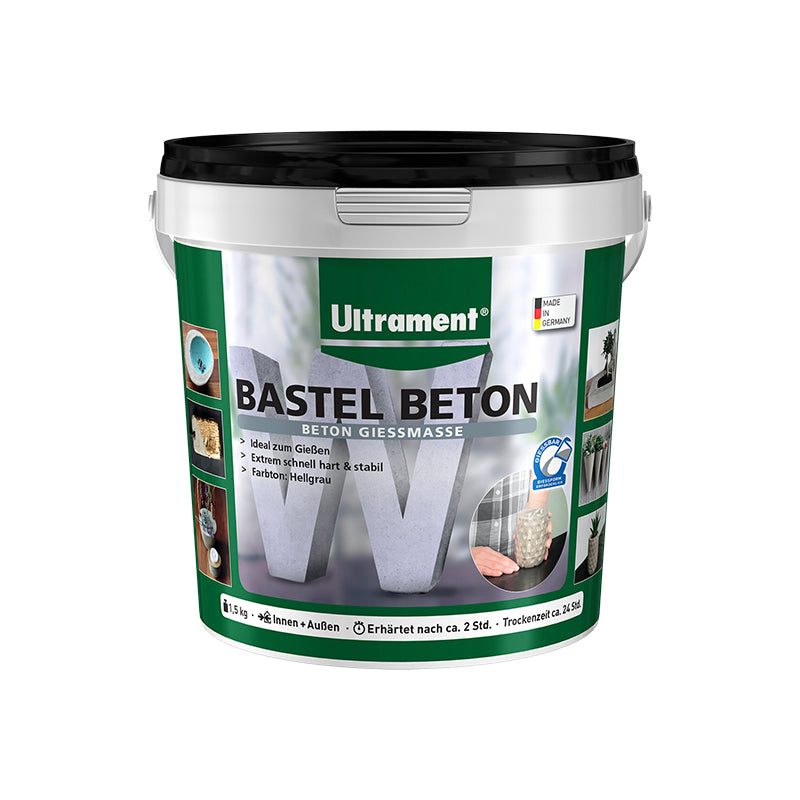 Ultrament - Bastel Beton - gießfähig - hellgrau oder weiß - versch. Größen