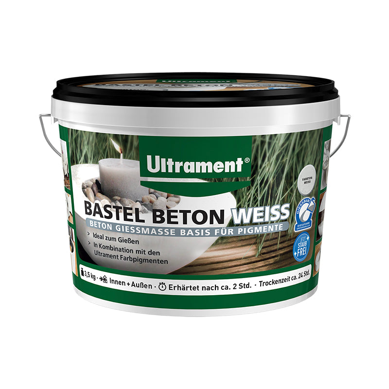 Ultrament - Bastel Beton - gießfähig - hellgrau oder weiß - versch. Größen