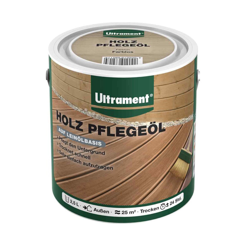 Ultrament Holz Pflegeöl - 2,5 Liter - für Harthölzer - versch. Farben
