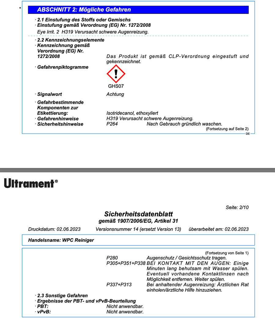 Ultrament WPC Reiniger - 1000ml