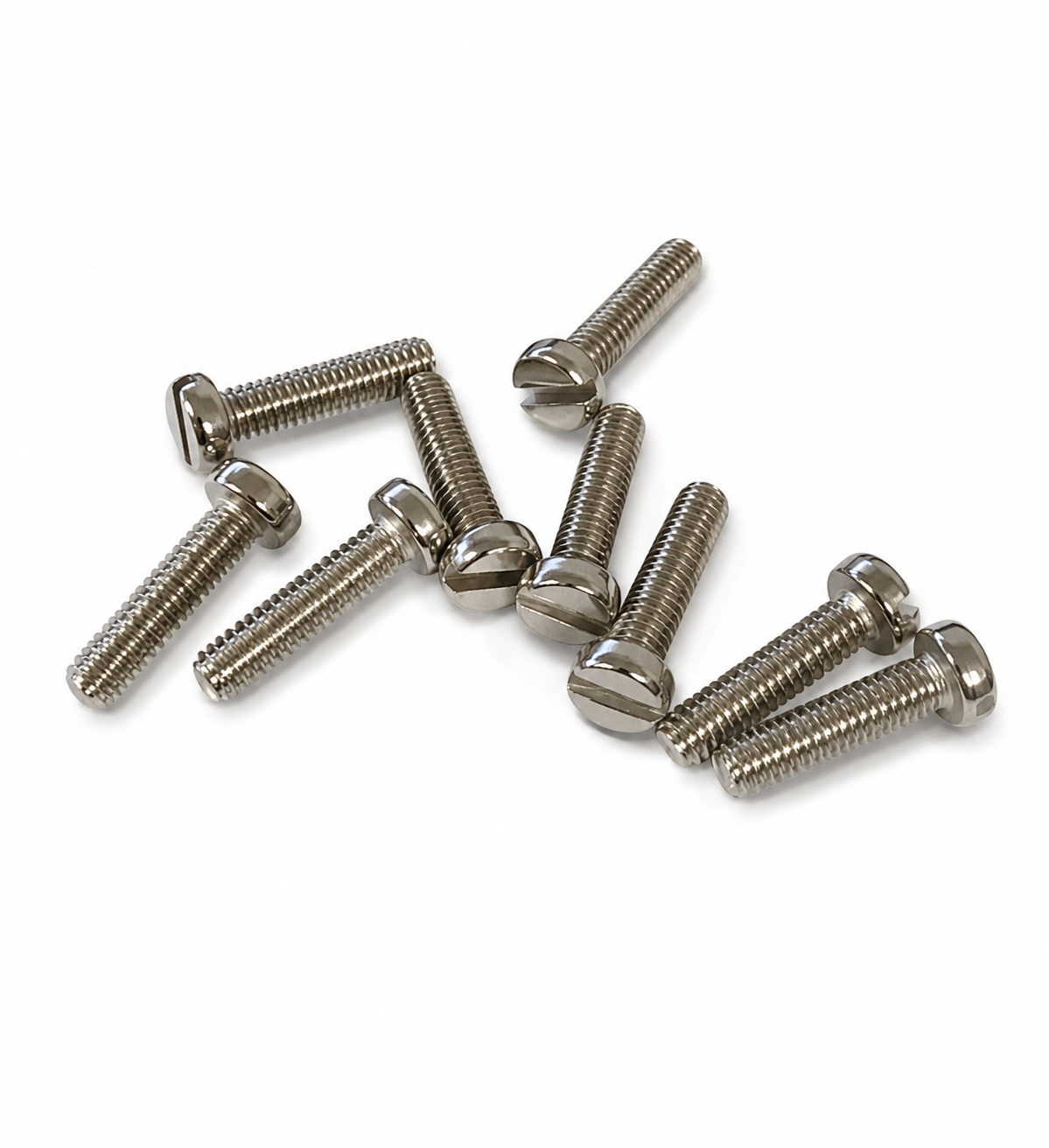 DIN 84 Messing vernickelt - Zylinderschrauben mit Schlitz