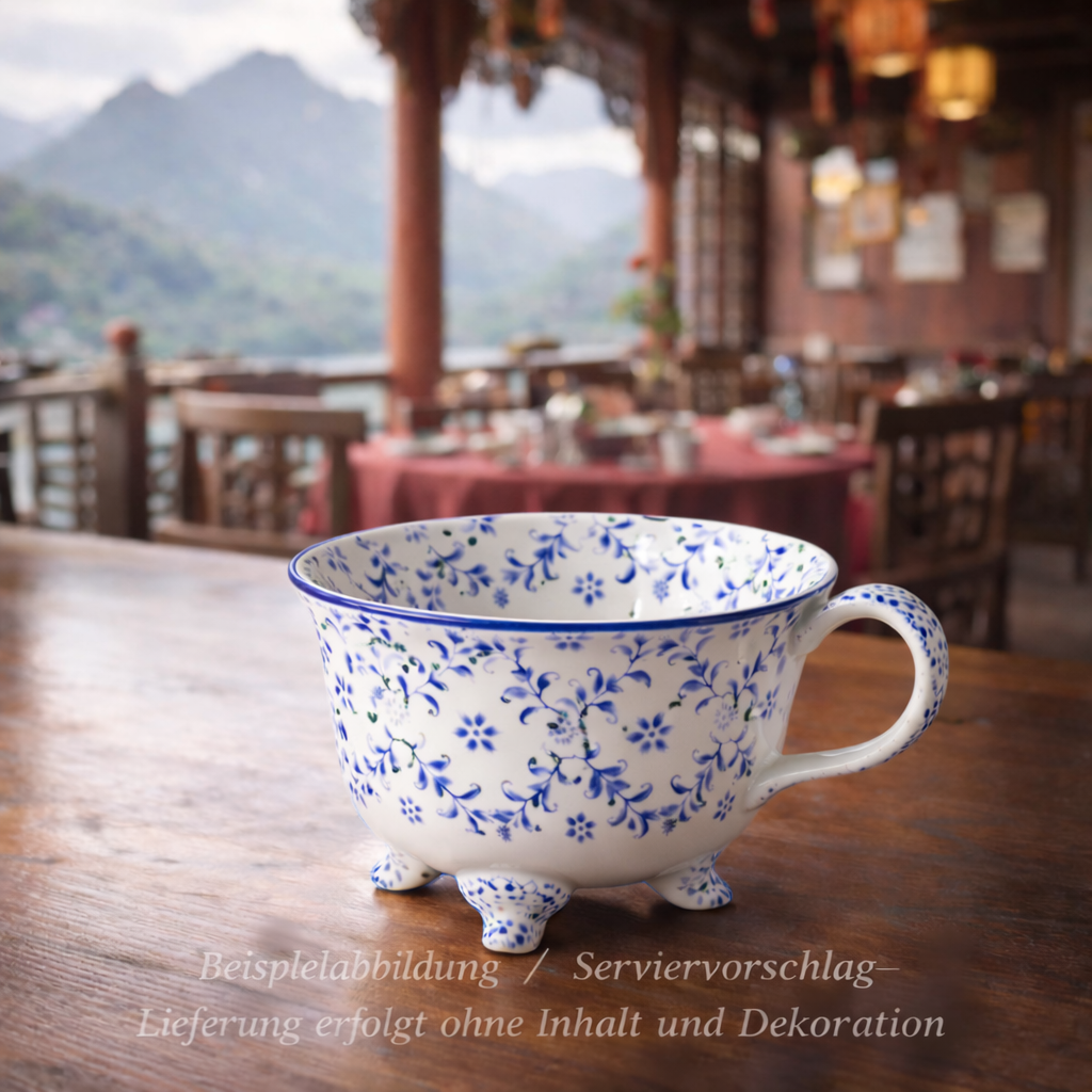 Teetasse "Haiki", blau, Steingut - 200ml