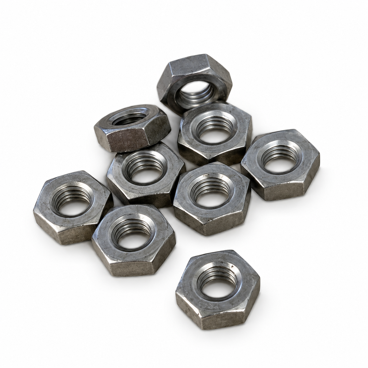 Niedrige Sechskantmutter Hex Jam Nut Grade 5 mit 1/4 Zoll 28 UNF Feingewinde aus Stahl nach ASME B18.2.2
