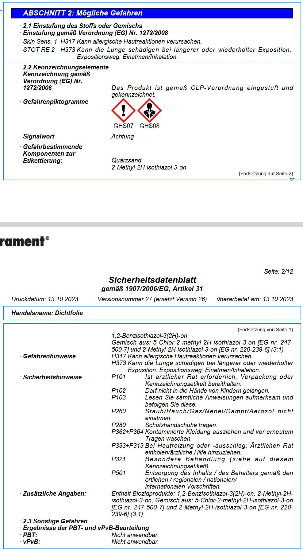 Ultrament - Dichtfolie - flexible Abdichtung - 3kg