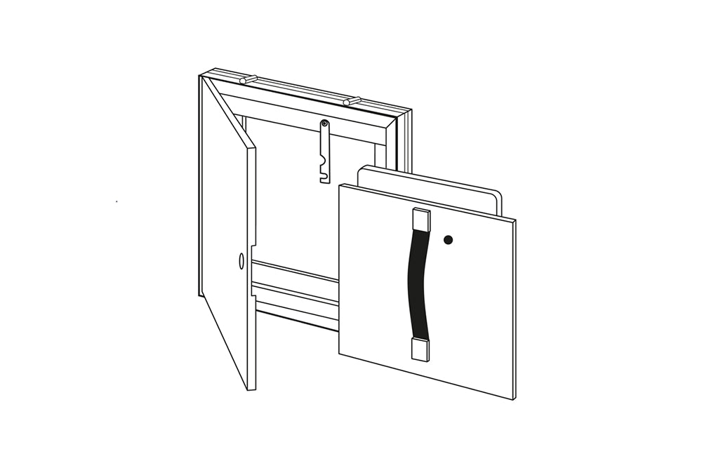 AluRapid Safe I/EI30, I/EI90 Revisionstür - für Installationsschachtwand mit AbZ