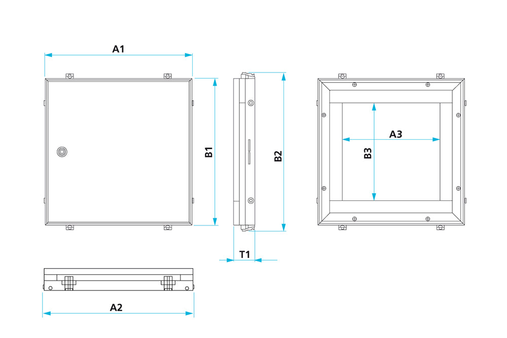 AluRapid Safe I/EI30, I/EI90 Revisionstür - für Installationsschachtwand mit AbZ