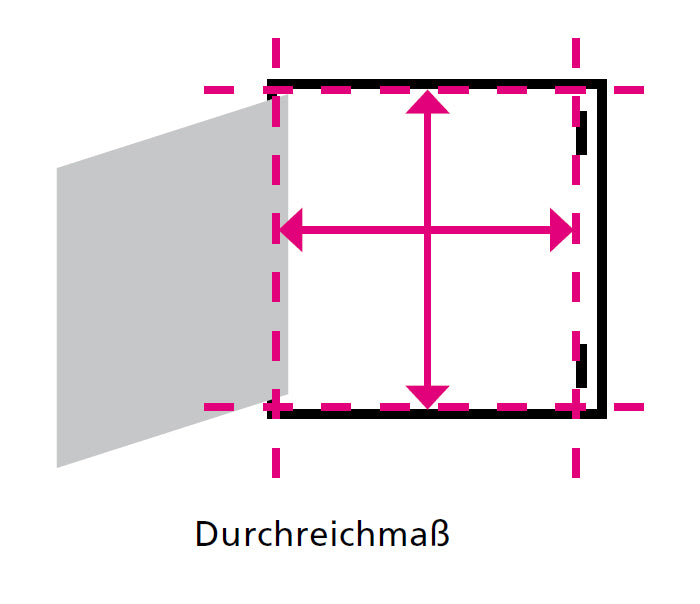 Softline Iso Revisionstür - luftdicht und schallgedämmt - Durchreichmaß