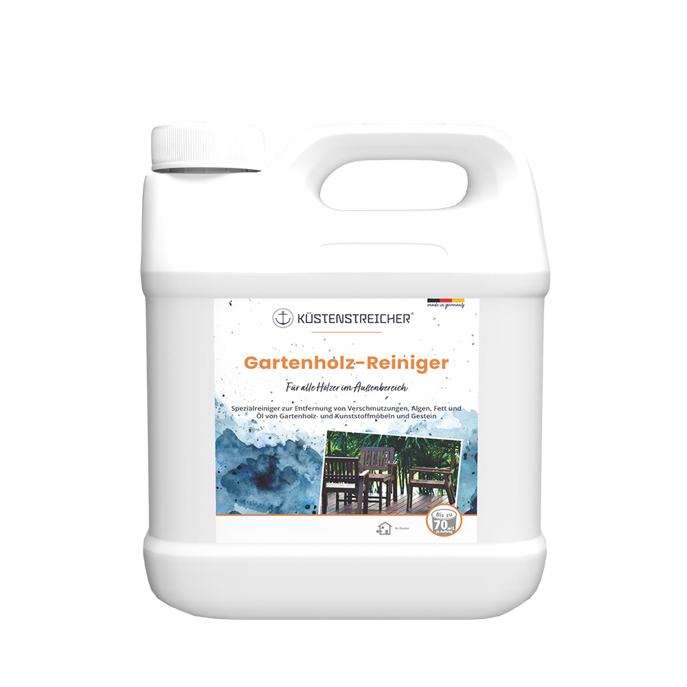 Küstenstreicher Gartenholz-Reiniger - Reiniger für Fett, Algen un dÖl auf Gartenholz