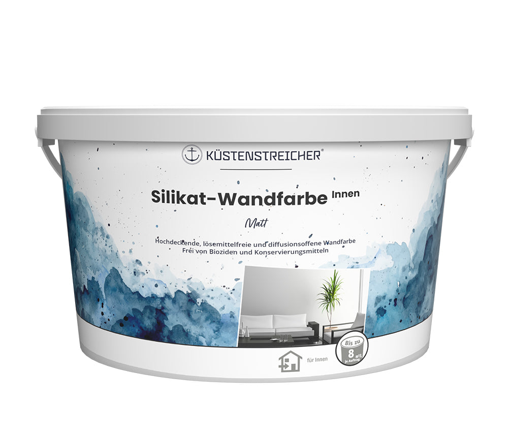Küstenstreicher Silikat Wandfarbe Premium - schimmelhemmende Wandfarbe