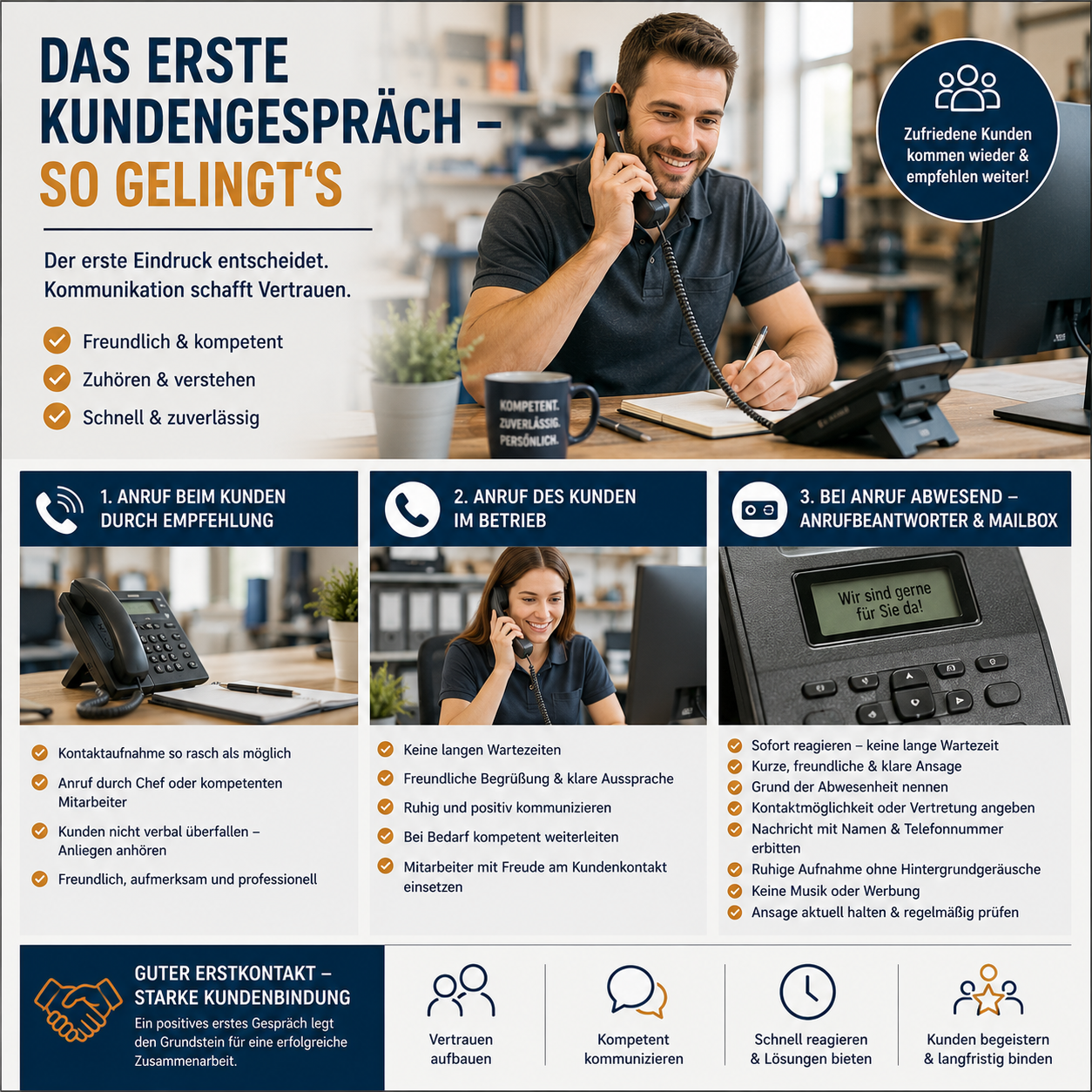Das erste Kundengespräch – Warum der erste Eindruck entscheidend ist