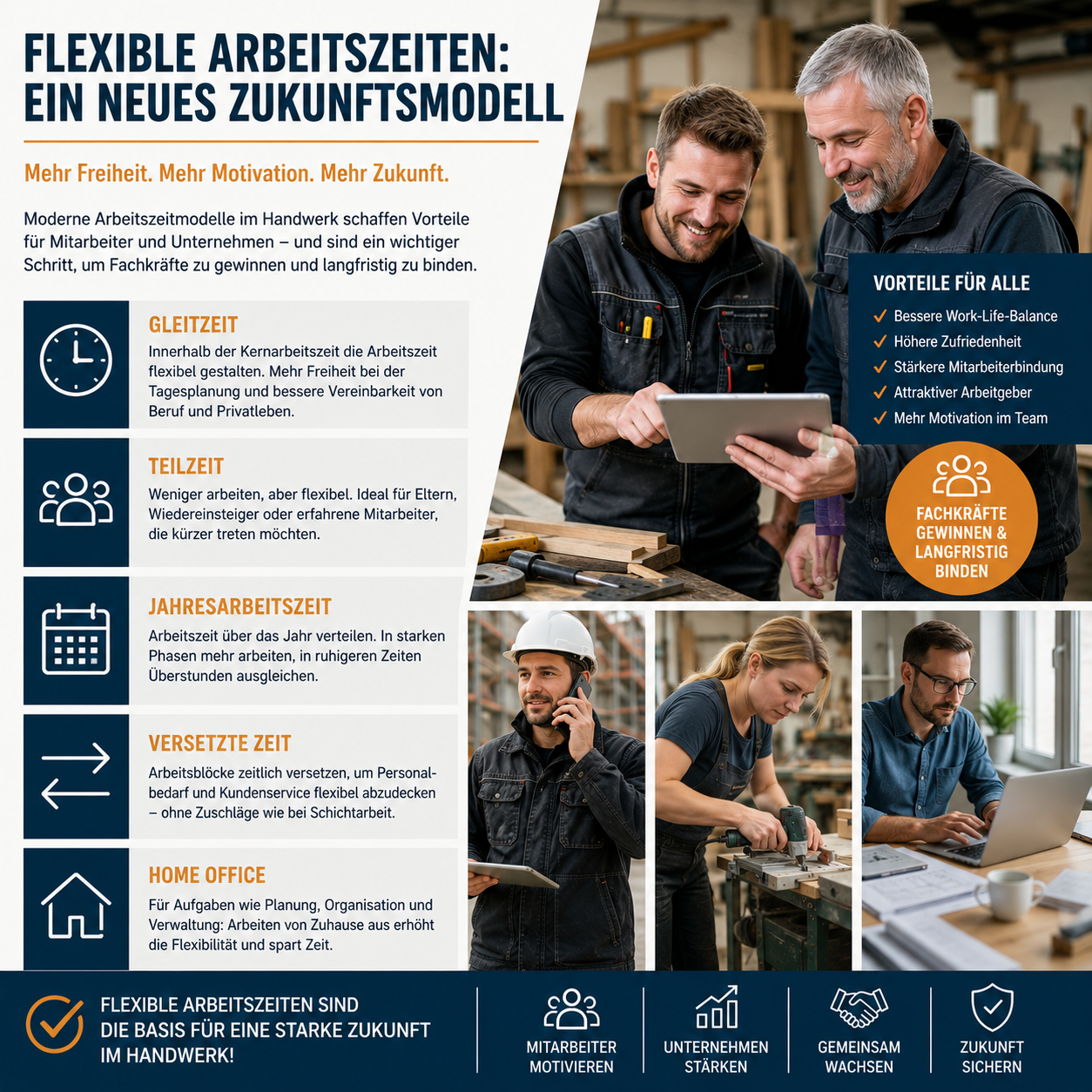 Flexible Arbeitszeiten im Handwerk – Moderne Arbeitsmodelle mit Zukunft