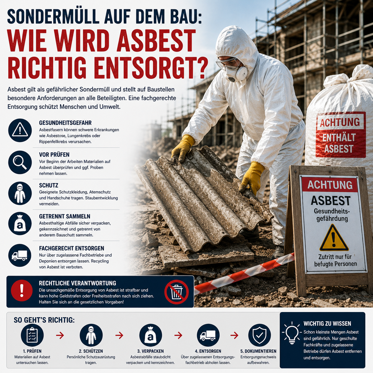 Asbest richtig entsorgen, aber wie?