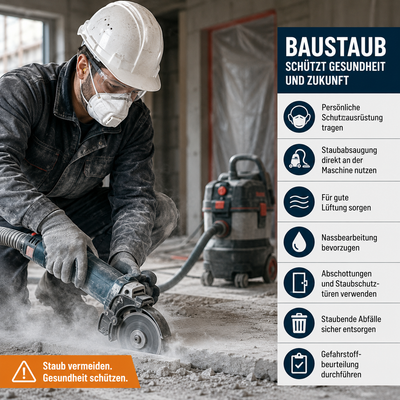 Baustaub am Arbeitsplatz – Warum Staubschutz im Baugewerbe so wichtig ist