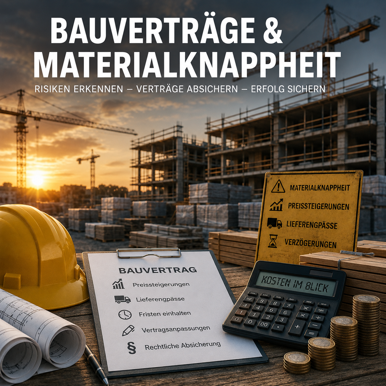 Baumaterial wird knapp und teuer: Was ist zu tun?