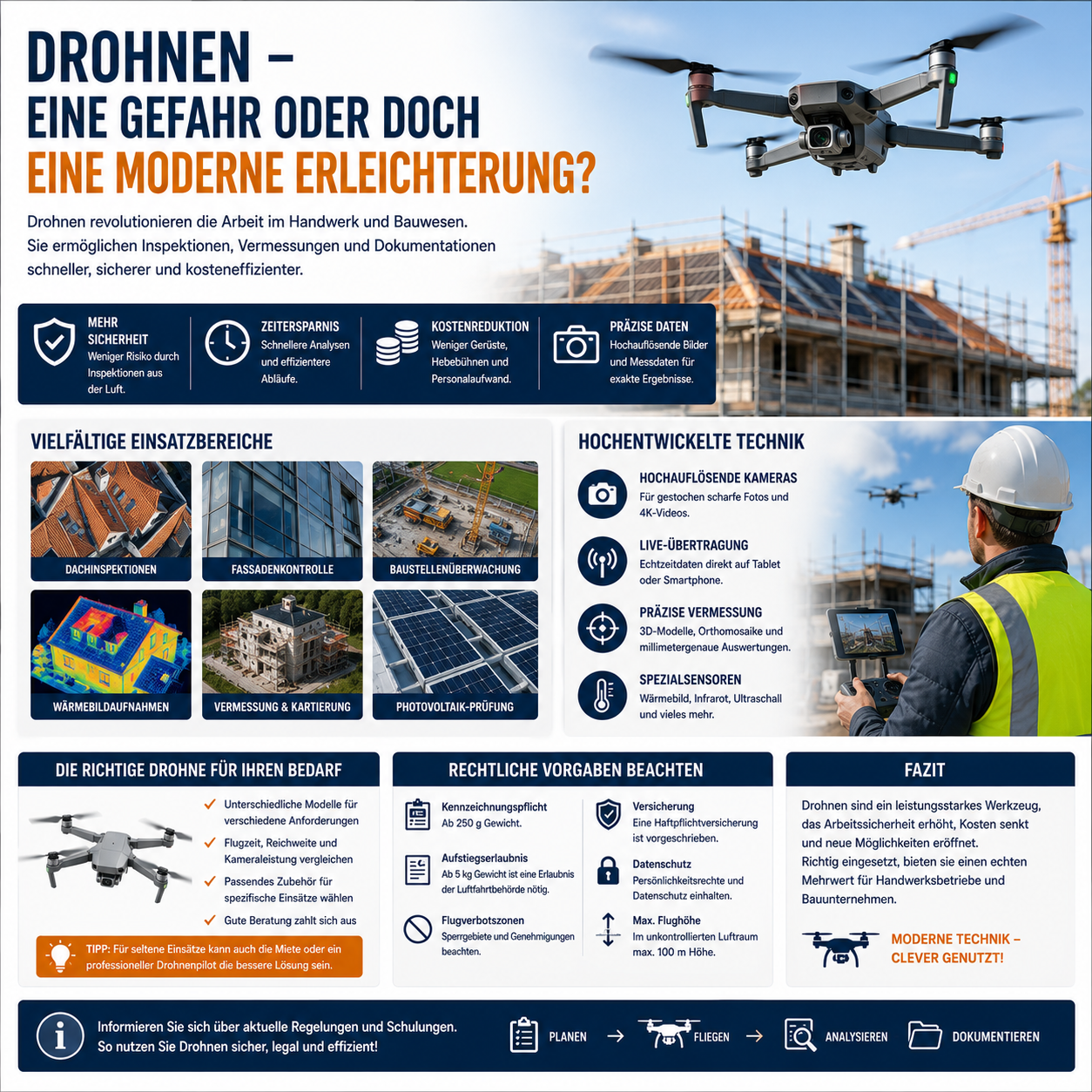 Drohnen im Handwerk und Bauwesen