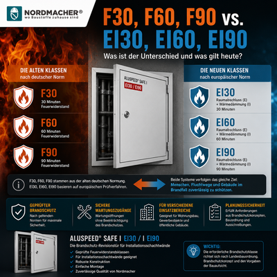 F30, F60 oder F90 – was bedeuten die alten Feuerschutzklassen und warum spricht heute jeder von EI30 und EI90?