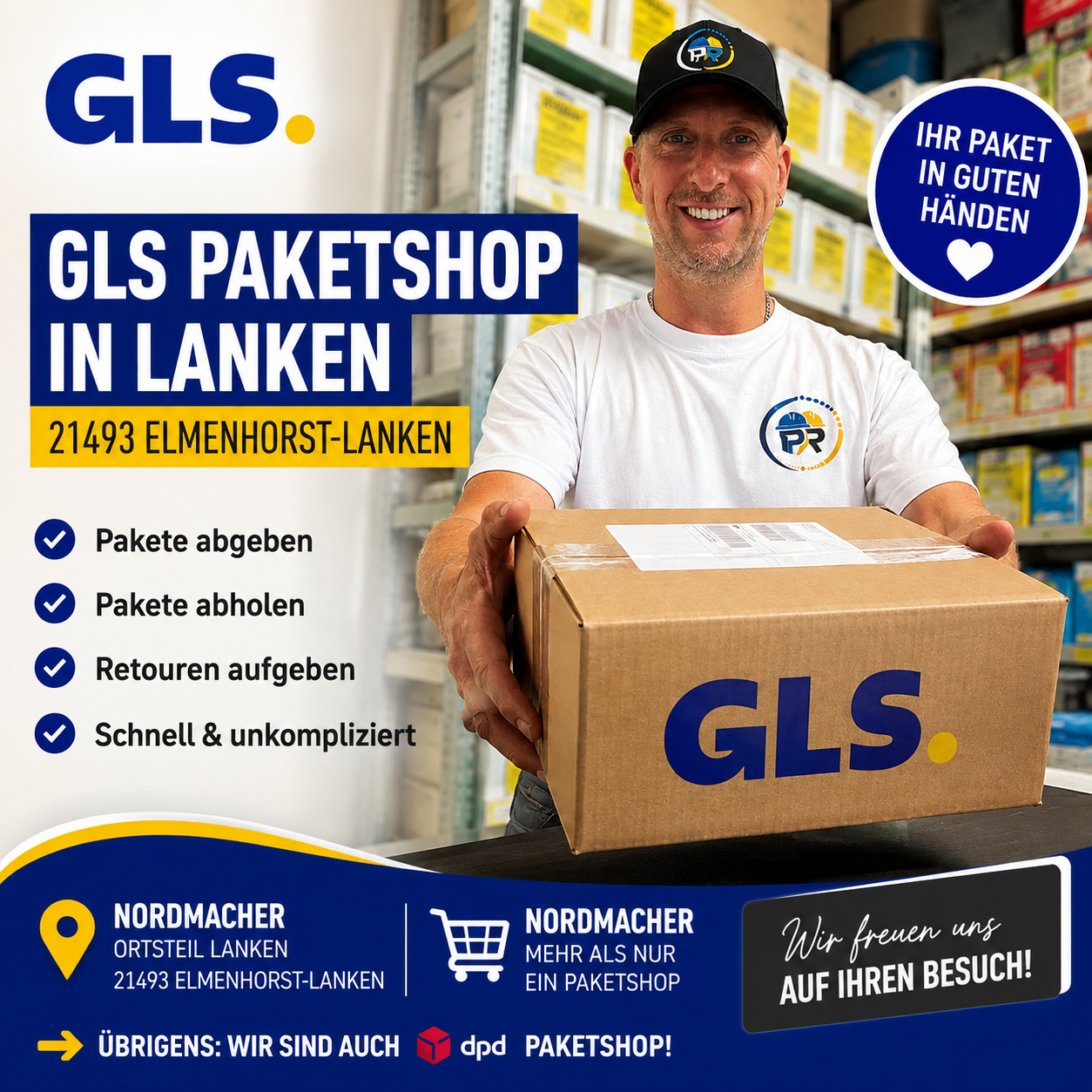 GLS Paketshop direkt in Elmenhorst Ortsteil Lanken