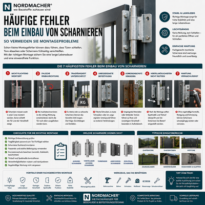 Häufige Fehler beim Einbau von Scharnieren – So vermeiden Sie Probleme von Anfang an