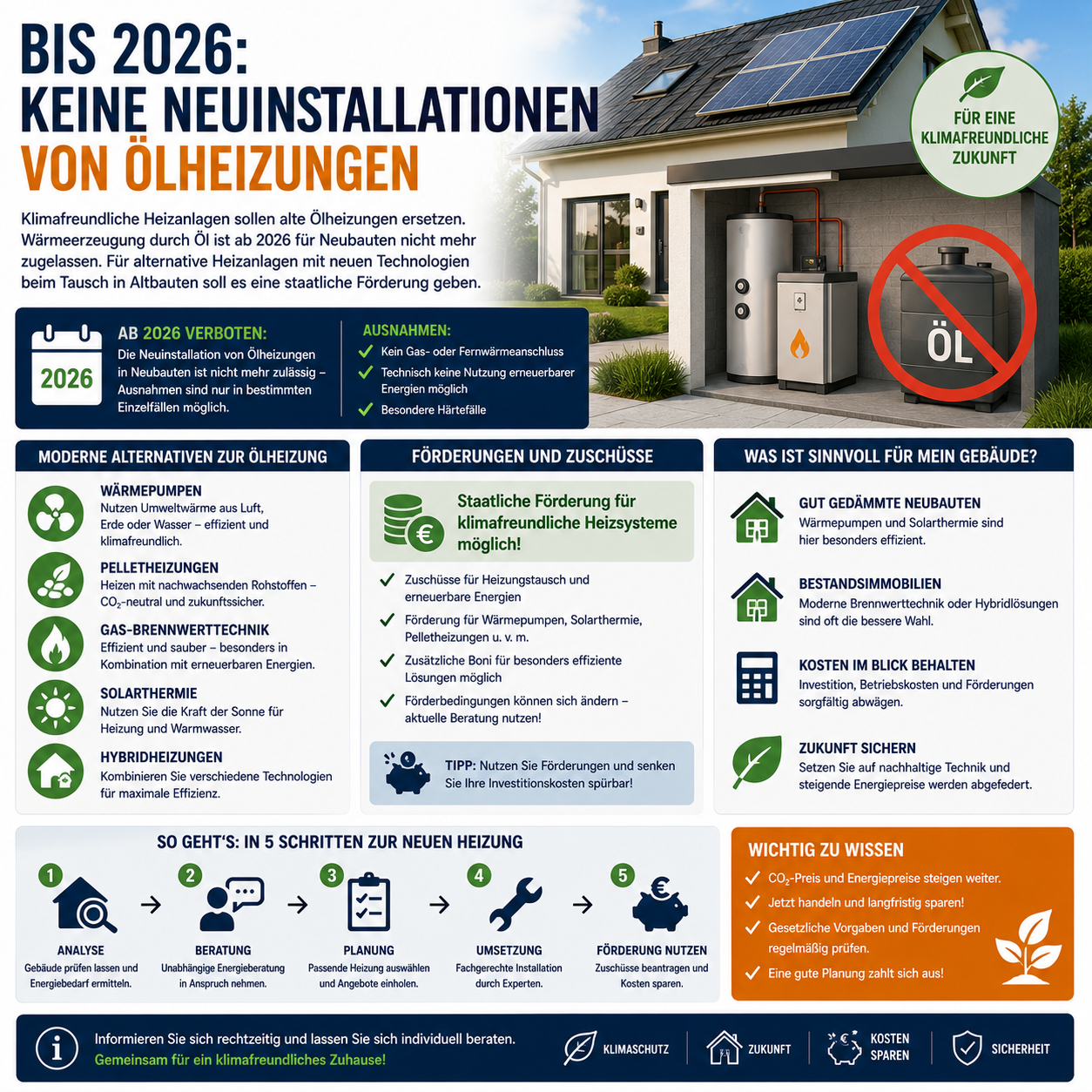 Keine neuen Ölheizungen mehr?