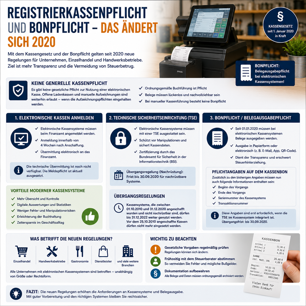 Registrierkassenpflicht und Bonpflicht