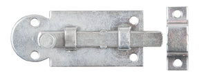 Fensterriegel gerade 61 x 26 mm verzinkt – Knopfgriff, mit befestigter Schlaufe, 1 Stück