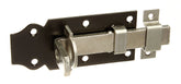 Schlossriegel blau verzinkt Platte Schlaufe 100 mm