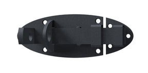 Schlossriegel Ovado 90 mm graphitgrau – flacher Griff, Plattenbreite 44 mm, 1 Stück