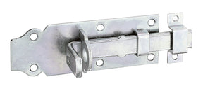 Schlossriegel gerade mit Schlaufe 100 mm verzinkt dickschichtpassiviert – flacher Griff, 1 Stück
