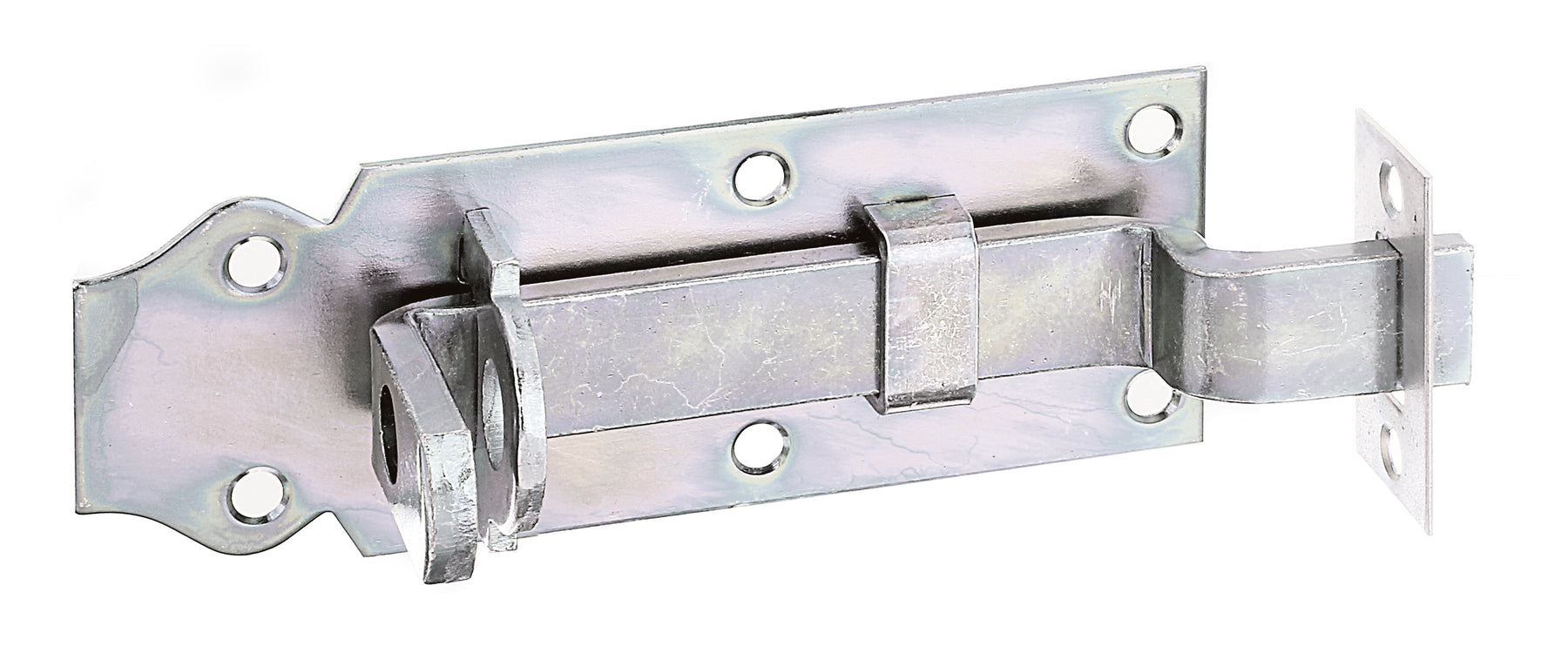 Schlossriegel gekröpft mit Schließblech 120mm