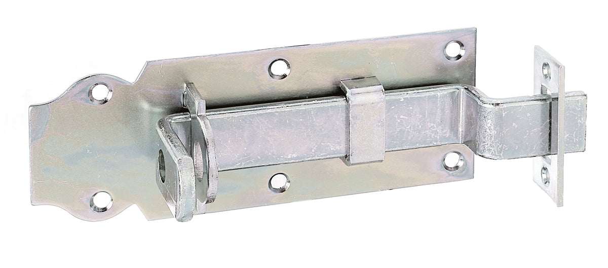 Schlossriegel gekröpft mit Schließblech 140 mm