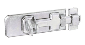 Sicherheits-Schlossriegel gerade mit Schlaufe 140 mm gelb verzinkt – flacher Griff, 1 Stück