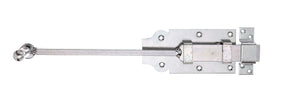 Tür-Stangenriegel mit Knopfgriff 365,8 mm gelb verzinkt – Vierkantstab 10 x 10 mm, mit Schlaufe, 1 Stück