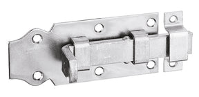 Türriegel gerade mit Schlaufe 100 mm gelb verzinkt – flacher Griff, Plattenbreite 44 mm, 1 Stück
