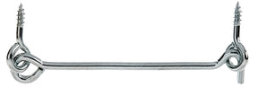 Sturmhaken mit Ösen 120 mm blau verzinkt – Haken Ø 4 mm, zum Einschrauben, 1 Stück