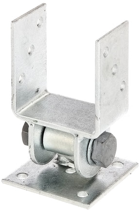 Pfostenträger mit beweglichem Oberteil 91 mm feuerverzinkt – Tiefe 60 mm, für schräge Mauern, 1 Stück