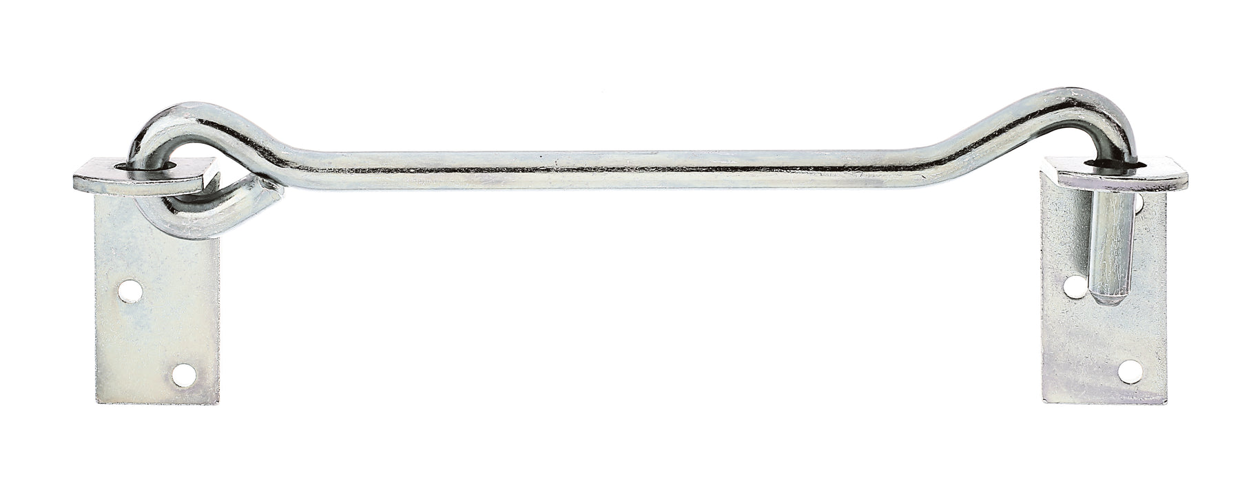Sturmhaken mit Winkelplatten 280 mm gelb verzinkt – Haken Ø 12 mm, zum Anschrauben, 6 Löcher, 1 Stück
