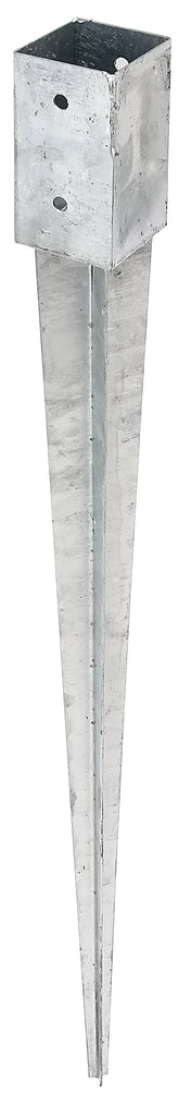 Einschlag-Bodenhülse für Vierkantholzpf feuerverzinkt zum Einbetonieren 71x71mm/900mm