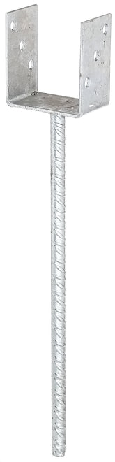 U-Pfostenträger/Riffelstahl Typ369feuerverzinkt zum Einbetonieren 91x100mm