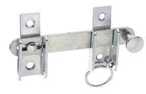 Schlagladen-Überwurf 120 x 65 mm verzinkt dickschichtpassiviert – mit Feststellvorrichtung, 4 Löcher, 1 Stück