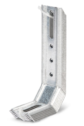 Verstellwinkel 50/30/110/32 mm sendzimirverzinkt – zweimal 45°-Winkel, geprägt, Packung mit 6 Stück