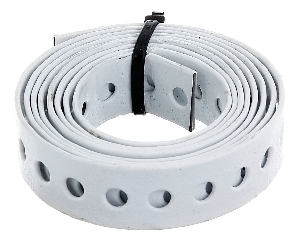 Lochband verzinkt weiß 17 mm / 1,5 m