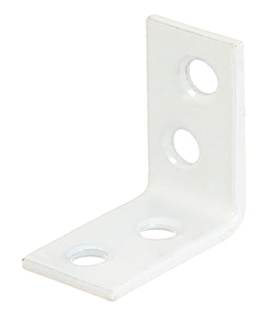 Stuhlwinkel 40 x 40 x 15 mm weiß – 1,75 mm stark, 4 Löcher, 1 Stück