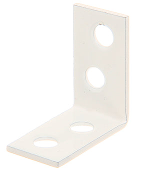 Stuhlwinkel 60 x 60 x 16 mm weiß – 1,75 mm stark, 4 Löcher, 1 Stück