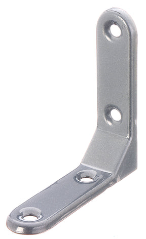 Zierwinkel geprägt 75 x 75 x 20 mm aluminiumgrau – 1 mm stark, 4 Löcher, 1 Stück