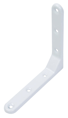 Zierwinkel geprägt 130 x 130 x 21 mm weiß – 1,50 mm stark, 6 Löcher, 1 Stück